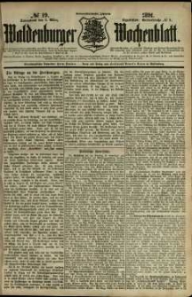 Waldenburger Wochenblatt, Jg. 37, 1891, nr 19
