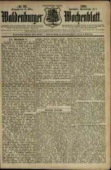 Waldenburger Wochenblatt, Jg. 37, 1891, nr 22