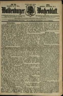 Waldenburger Wochenblatt, Jg. 37, 1891, nr 23