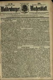 Waldenburger Wochenblatt, Jg. 37, 1891, nr 28