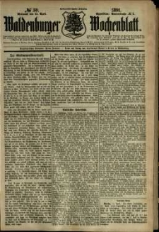 Waldenburger Wochenblatt, Jg. 37, 1891, nr 30
