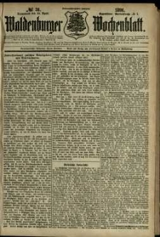 Waldenburger Wochenblatt, Jg. 37, 1891, nr 31