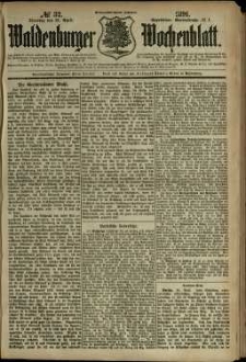 Waldenburger Wochenblatt, Jg. 37, 1891, nr 32