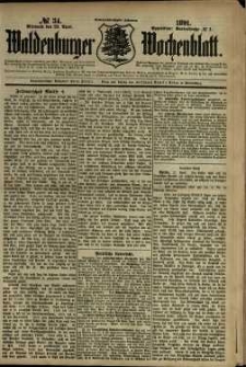 Waldenburger Wochenblatt, Jg. 37, 1891, nr 34