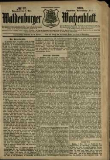 Waldenburger Wochenblatt, Jg. 37, 1891, nr 37