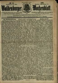 Waldenburger Wochenblatt, Jg. 37, 1891, nr 41
