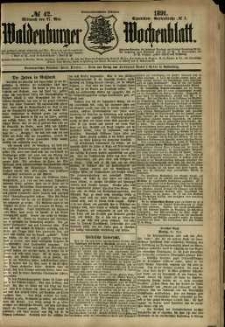 Waldenburger Wochenblatt, Jg. 37, 1891, nr 42