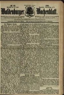 Waldenburger Wochenblatt, Jg. 37, 1891, nr 46