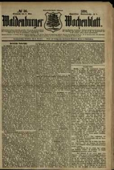 Waldenburger Wochenblatt, Jg. 37, 1891, nr 36