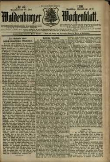 Waldenburger Wochenblatt, Jg. 37, 1891, nr 47