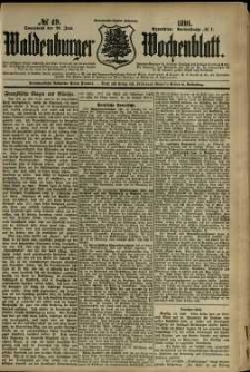 Waldenburger Wochenblatt, Jg. 37, 1891, nr 49