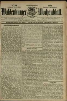 Waldenburger Wochenblatt, Jg. 37, 1891, nr 59