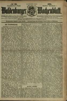 Waldenburger Wochenblatt, Jg. 37, 1891, nr 63