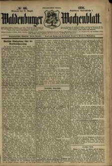 Waldenburger Wochenblatt, Jg. 37, 1891, nr 66
