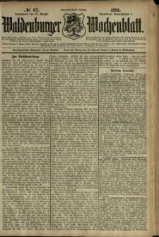 Waldenburger Wochenblatt, Jg. 37, 1891, nr 67