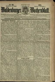 Waldenburger Wochenblatt, Jg. 37, 1891, nr 68