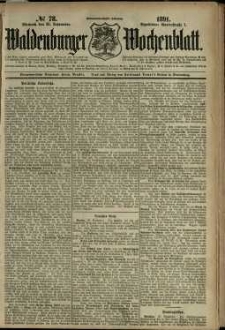 Waldenburger Wochenblatt, Jg. 37, 1891, nr 78