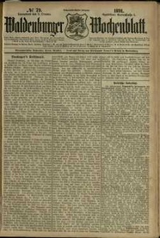 Waldenburger Wochenblatt, Jg. 37, 1891, nr 79