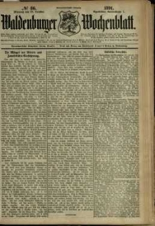 Waldenburger Wochenblatt, Jg. 37, 1891, nr 86
