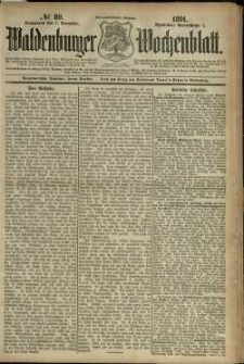 Waldenburger Wochenblatt, Jg. 37, 1891, nr 89