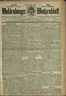Waldenburger Wochenblatt, Jg. 37, 1891, nr 91