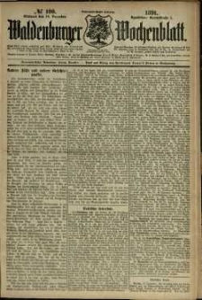 Waldenburger Wochenblatt, Jg. 37, 1891, nr 100