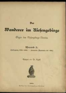 Der Wanderer im Riesengebirge, 1892-1893, Band 5