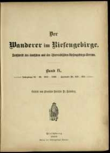 Der Wanderer im Riesengebirge, 1901-1903, Band 9