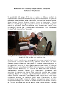 Karkonoski Park Narodowy nowym wydawcą czasopisma Karkonosze Góry Izerskie [Dokument elektroniczny]