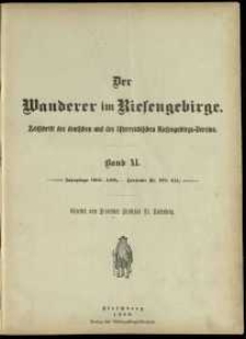 Der Wanderer im Riesengebirge, 1906-1908, Band 11