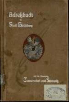 Adressbuch der Stadt Hirschberg und der Gemeinden Cunnersdorf und Straupitz für das Jahr 1905/06. 28. Jahrgang