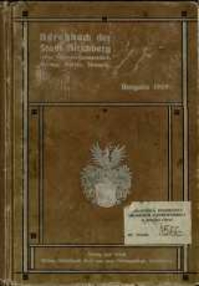 Adressbuch der Stadt Hirschberg und der Gemeinden Cunnersdorf und Straupitz für das Jahr 1909/10. 32. Jahrgang