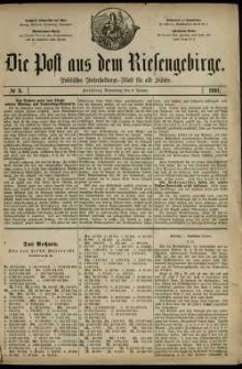 Die Post aus dem Riesengebirge, 1881, nr 3