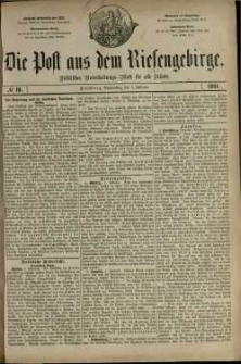 Die Post aus dem Riesengebirge, 1881, nr 19