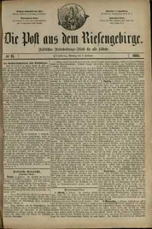 Die Post aus dem Riesengebirge, 1881, nr 21