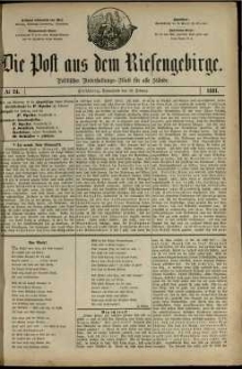Die Post aus dem Riesengebirge, 1881, nr 24