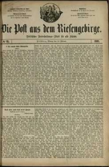 Die Post aus dem Riesengebirge, 1881, nr 25