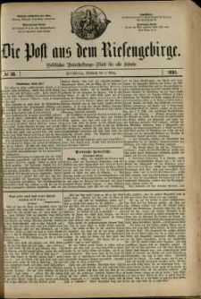 Die Post aus dem Riesengebirge, 1881, nr 38