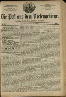 Die Post aus dem Riesengebirge, 1881, nr 47