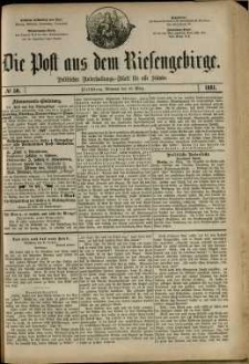 Die Post aus dem Riesengebirge, 1881, nr 50