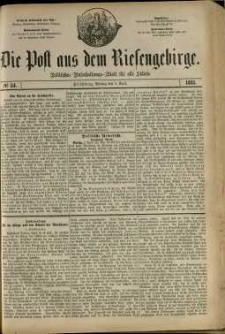 Die Post aus dem Riesengebirge, 1881, nr 54