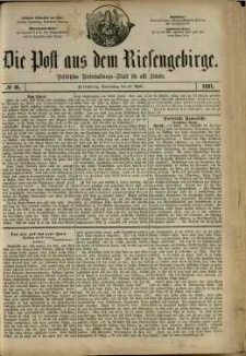 Die Post aus dem Riesengebirge, 1881, nr 61