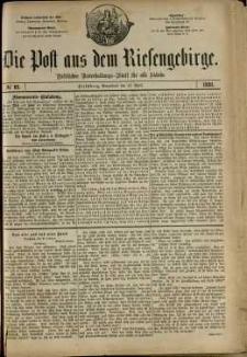 Die Post aus dem Riesengebirge, 1881, nr 62
