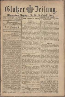 Glatzer Zeitung : Allgemeiner Anzeiger fuer Stadt und Land, 1895, nr 9 [29.01]