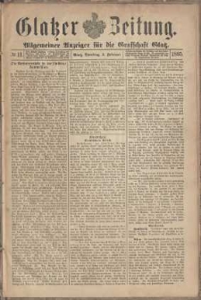 Glatzer Zeitung : Allgemeiner Anzeiger fuer Stadt und Land, 1895, nr 11 [5.02]