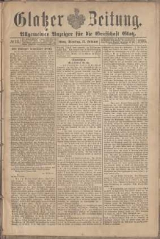 Glatzer Zeitung : Allgemeiner Anzeiger fuer Stadt und Land, 1895, nr 13 [12.02]