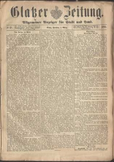 Glatzer Zeitung : Allgemeiner Anzeiger fuer Stadt und Land, 1895, nr 18 [1.03]