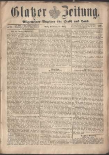 Glatzer Zeitung : Allgemeiner Anzeiger fuer Stadt und Land, 1895, nr 21 [12.03]