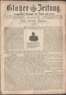 Glatzer Zeitung : Allgemeiner Anzeiger fuer Stadt und Land, 1895, nr 26 [29.03]