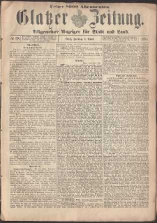 Glatzer Zeitung : Allgemeiner Anzeiger fuer Stadt und Land, 1895, nr 28 [5.04]